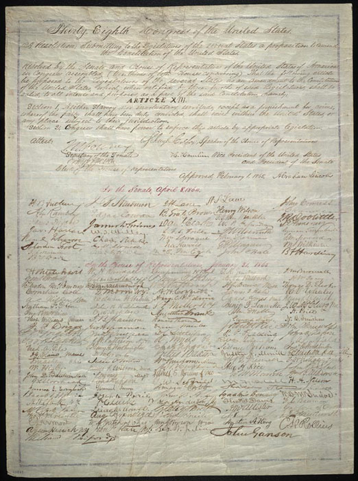 Education from LVA Thirteenth Amendment