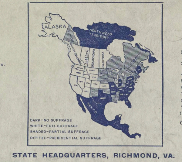 Statement on letterhead of Lila Meade Valentine, President of the Equal Suffrage League of Virginia, 2 July 1917. Equal Suffrage League of Virginia Records, 1908-1938, accession 22002, Box 002, Folder 016: Correspondence, July 1917. icon