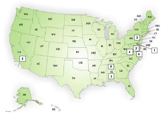 United States of America map